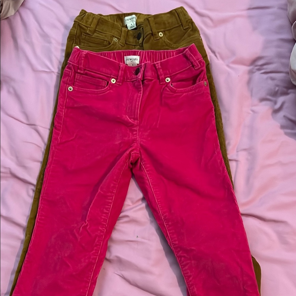 Crewcuts Pink and Brown Corduroy Jeans